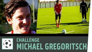 FreistoßChallenge vs Michael Gregoritsch  FC Augsburg  FußballChallenge  Kickbox [upl. by Eerehc]