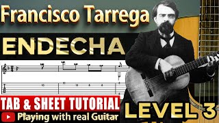 Francisco Tárrega  Endecha y Oremus Guitar Tutorial [upl. by Tertia]