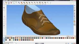 Delcam CRISPIN Shoemaker 2012 R1  Individual Lace Editing [upl. by Trepur]