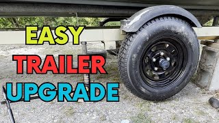 Trailer Tire and Hub Upgrade Made EASY ✅ [upl. by Eniawed]