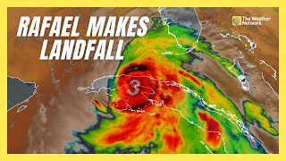 Rafael Makes Landfall as a Major Hurricane in Cuba  forecast [upl. by Araiek]