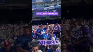 SKOL chant at MetLife minnesotavikings shorts short [upl. by Lozar]