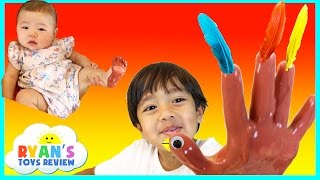 THANKSGIVING CRAFTS FOR KIDS Homemade DIY gifts Play Doh Turkey Surprise Toys Children Activities [upl. by Thurlough]