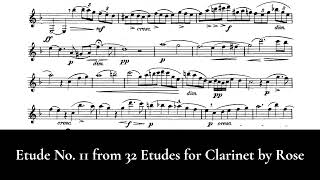 Etude No 11 from 32 Etudes for the Clarinet by Cyrille Rose [upl. by Nolrak]