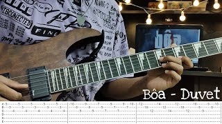 Duvet  Bôa  Guitar Solo Tabs  Guitar Cover  Guitar lesson  Guitar Tutorial  Tabs [upl. by Hearn]