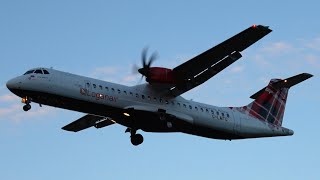 Loganair ATR 72600 Arrival and Departure at Norwich Airport [upl. by Gereld]