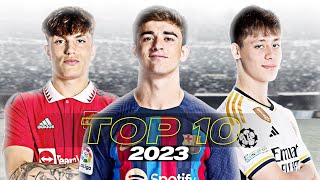 Top 10 Football Wonderkids 2023 U20  HD [upl. by Mosenthal900]