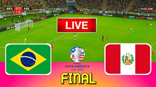 BRAZIL vs PERU  Final Copa America 2024  Full Match All Goals  Live Football Match [upl. by Ziguard]