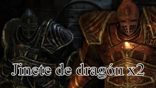 DARK SOULS II Jinete de dragón X2 Enfrentamiento Boss fight [upl. by Epifano]