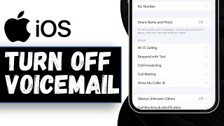 Can We Turn Off Voicemail on iPhone 2024 [upl. by Cox]