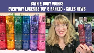 Bath amp Body Works Everyday Luxeries Top 5 Ranked  Sales News [upl. by Hoban326]