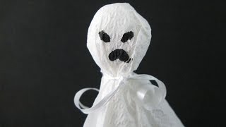 Como fazer um fantasma com guardanapo de papel [upl. by Kayne]