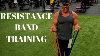 BUILD A BIGGER CHEST With 3 Moves w Resistance Bands [upl. by Ardnassac]