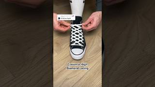 How to Lace Converse High Tops Diamond Lacing Method 🤩 [upl. by Revlys]