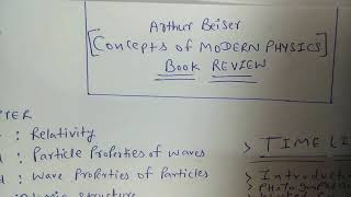 Arthur Beiser Modern physics Book Review [upl. by Skoorb34]