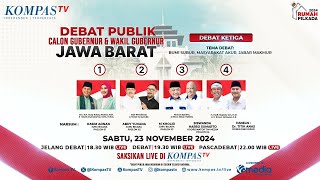 LIVE  Debat Ketiga Calon Gubernur dan Wakil Gubernur Jawa Barat 2024 [upl. by Raymond859]