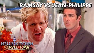 Hells Kitchen Served Raw  Episode 8  Ramsay vs JeanPhilippe [upl. by Troyes]