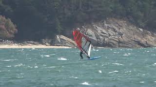 High wind Raceboard windsurf [upl. by Akined]