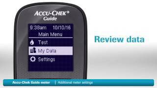 AccuChek Guide  Additional meter settings [upl. by Notgnirrac]