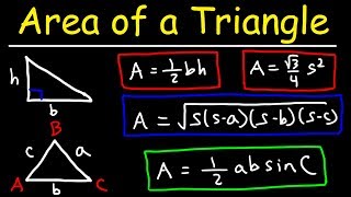 Area of a Triangle Given 3 Sides Herons Formula [upl. by Rihana]