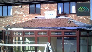 Lightweight Tiles TimeLapse Video of a Conservatory Roof Conversion [upl. by Gearhart]