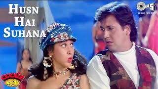 Husn Hai Suhana  Coolie No 1  Govinda amp Karisma Kapoor  Abhijeet amp Chandana Dixit  90s Hits [upl. by Fraya]