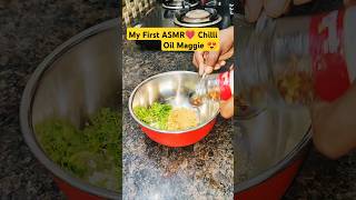 My First ASMR 💗 Chilli Oil Maggie 😍new food trending cooking noodles foodie foodlover couple [upl. by Cornelie]