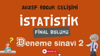 AUZEF İstatistik Final Deneme Sınavı  2 [upl. by Courtland893]