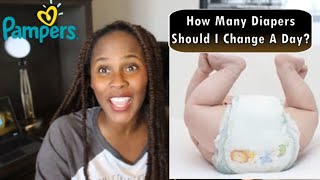 Diaper ChangePampers Reaction Video How Many Diapers Should I Change A Day Caring For Baby [upl. by Hcirdeirf]