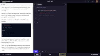 Learn Java  40 Conditionals and Control Flow Java  Codecademy Walkthrough [upl. by Macfarlane]