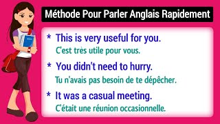 Méthode Pour Parler Anglais Rapidement 🔥 To Speak English and French Quickly [upl. by Aicirtac]