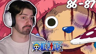 Poor Chopper 😢🍄  One Piece Reaction Episodes 8687 Drum Island Arc [upl. by Adiela]