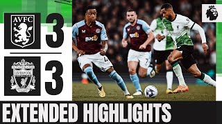 First Premier League Goal for Quansah  Extended Highlights  Aston Villa 33 Liverpool [upl. by Eentroc]