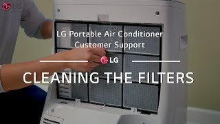 LG Portable AC  Cleaning the Filters [upl. by Drofub]