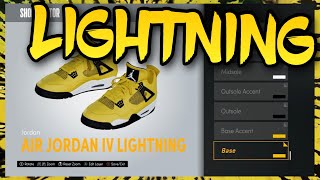 HOW TO MAKE Air Jordan 4 quotLightningquot IN NBA 2K21 NBA 2K21 Shoe Creator [upl. by Anetsirhc]