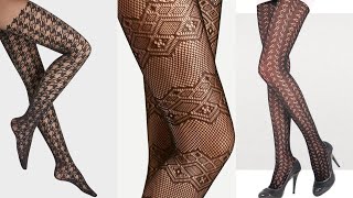 Magnificent woman patterned fishnet tights stockings panthoese 2023 [upl. by Eoz]