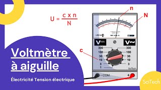 3 Voltmètre à aiguille  Voltmètre analogique  Mesure de la tension élctrique Physics Animation [upl. by Feldstein]