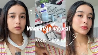 maquillaje natural✨ maquillaje para principiantes sin base ni corrector  fácil y rápido [upl. by Colp]