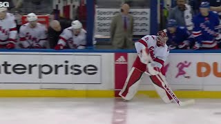 Frederik Andersen shows off his puck handling skill [upl. by Anelam]