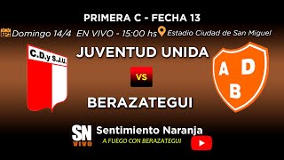 Juventud Unida vs Berazategui en VIVO  Primera C  Fecha 13  Apertura 2024 [upl. by Cornelie871]