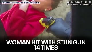 Suspected shoplifter hit 14 times with stun gun Glendale Police defend use of force [upl. by Cyrill271]