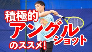 【テニス】相手を左右に振り回す！積極的アングルショットの打ち方 [upl. by Boris550]