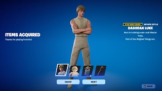 Dagobah Luke is back Fortnite item shop [upl. by Ymirej]