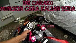 CARA PASANG STANG JEPIT NINJA RR TIDAK MENTOK KE SPEDOMETER [upl. by Caruso26]