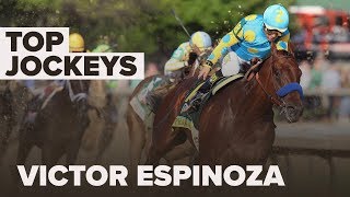 VICTOR ESPINOZA THREE BEST EVER HORSE RACING WINS [upl. by Robyn530]