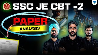 SSC JE 2024 CBT  2 Live Paper Analysis  SSC JE 2024 CBT2 Exam Overview sscje cuttoff [upl. by Waligore]