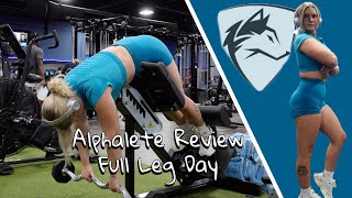 Alphalete Review  NEW ALPHALETE AMPLIFY SHORTS amp TENACITY TOP Review and Full Leg Day [upl. by Moina]