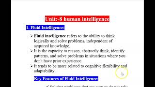 Psychology  Cattles theory of intelligence  fluid and crystallize intelligence BBM BBA [upl. by Dekeles315]