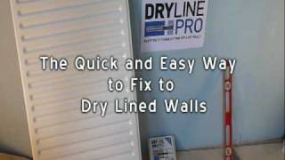 Fixing a radiator to dry lined wall with DrylinePro [upl. by Dorina]