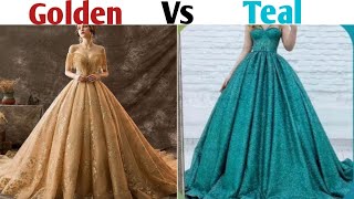 Golden glitter 💛vs Teal glitter💙  fashion choice [upl. by Alo]